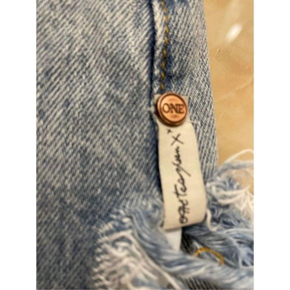 ONE TEASPOON Frankies Long Length Denim Short Cobaine Size 27 - Picture 7 of 10